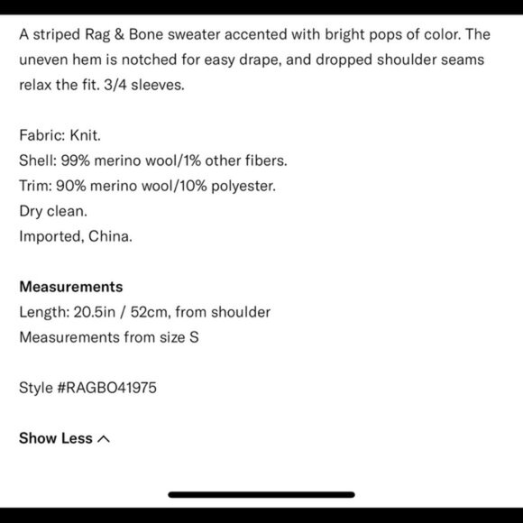 rag & bone Diagonal Stripe Sweater with Red Accents - Picture 4 of 5